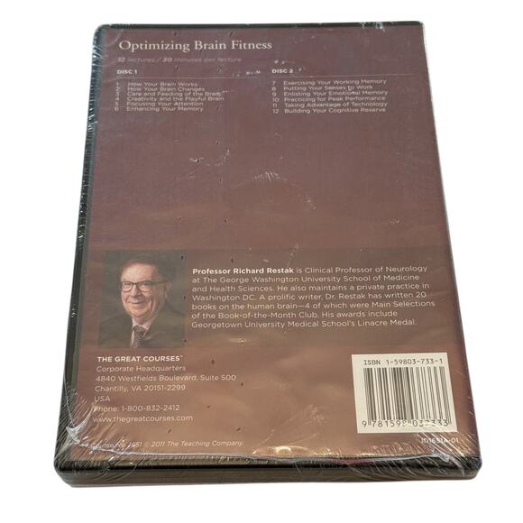 Richard Restak - Optimizing Brain Fitness 2-DVDs 2011 Great Courses 12 Lectures - Picture 3 of 8
